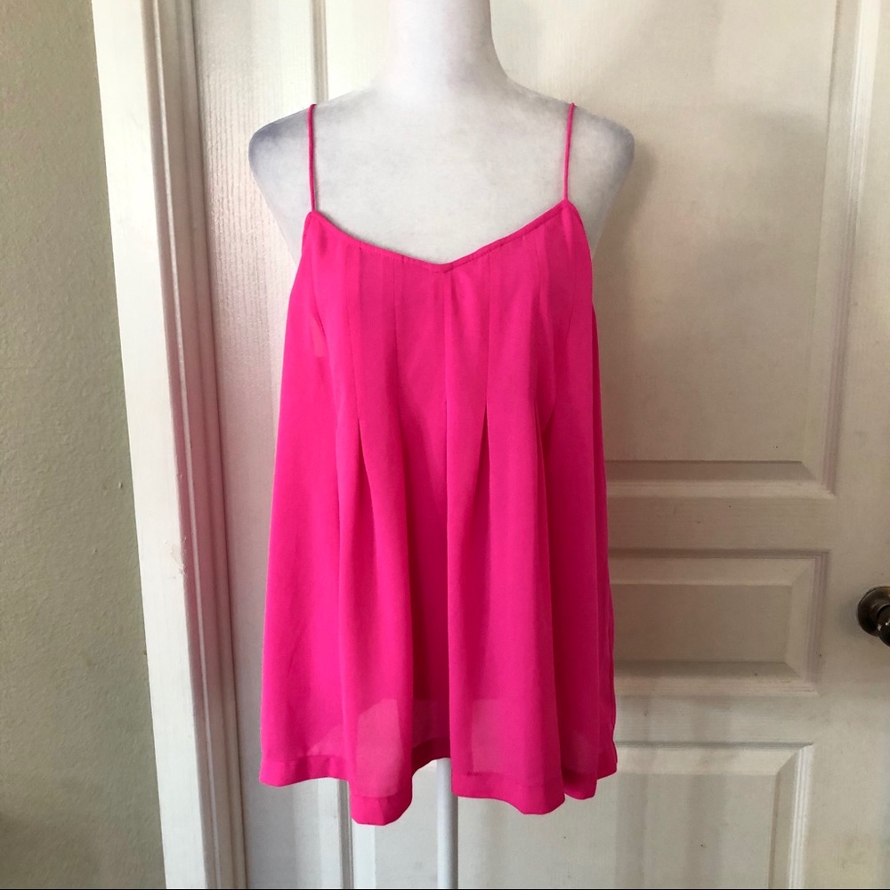 3/$20 Eve Couture bright pink tank top